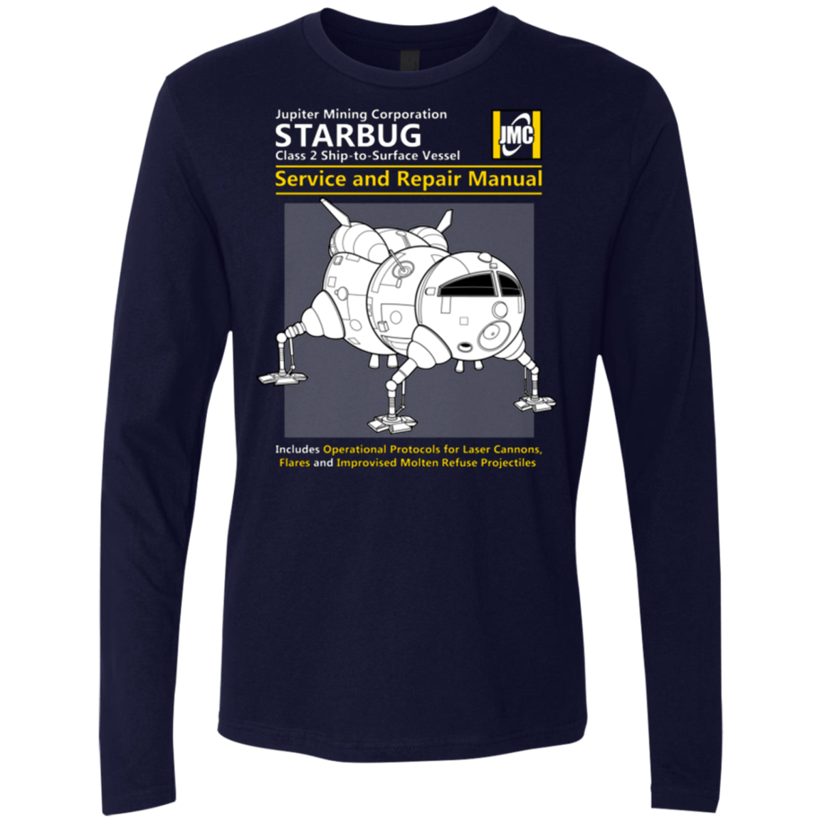 T-Shirts Midnight Navy / Small Starbug Service And Repair Manual Men's Premium Long Sleeve