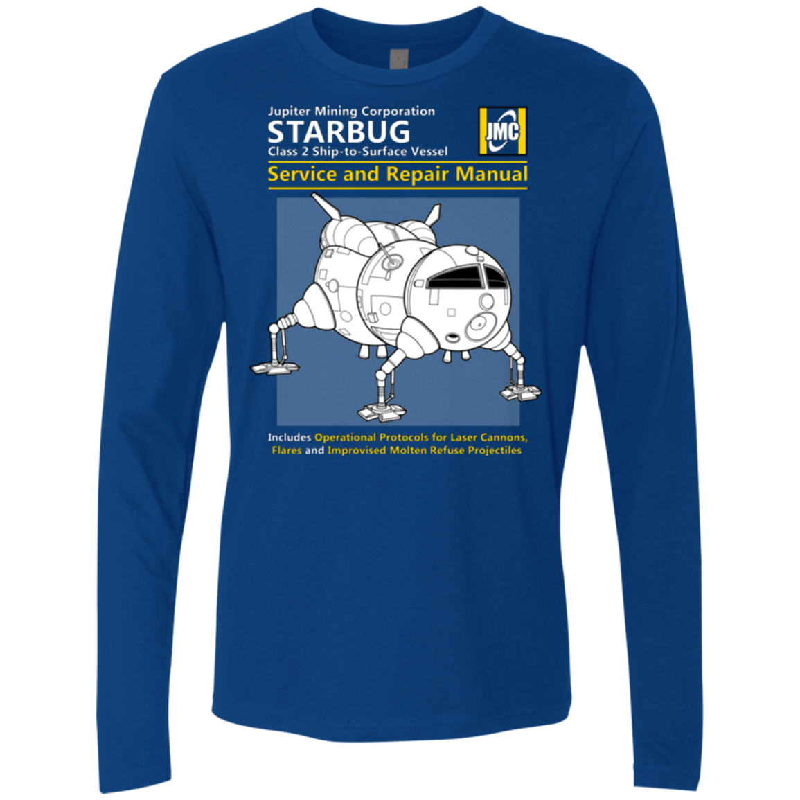 T-Shirts Royal / Small Starbug Service And Repair Manual Men's Premium Long Sleeve