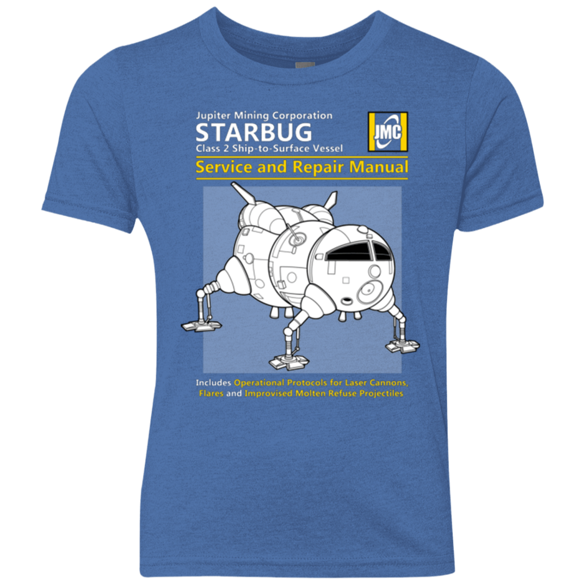 T-Shirts Vintage Royal / YXS Starbug Service And Repair Manual Youth Triblend T-Shirt