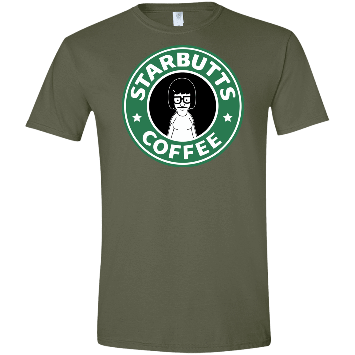 T-Shirts Military Green / S Starbutts Men's Semi-Fitted Softstyle