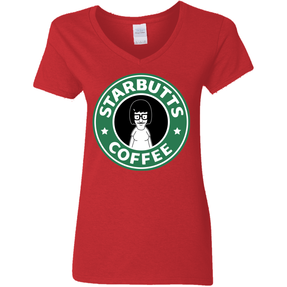 T-Shirts Red / S Starbutts Women's V-Neck T-Shirt