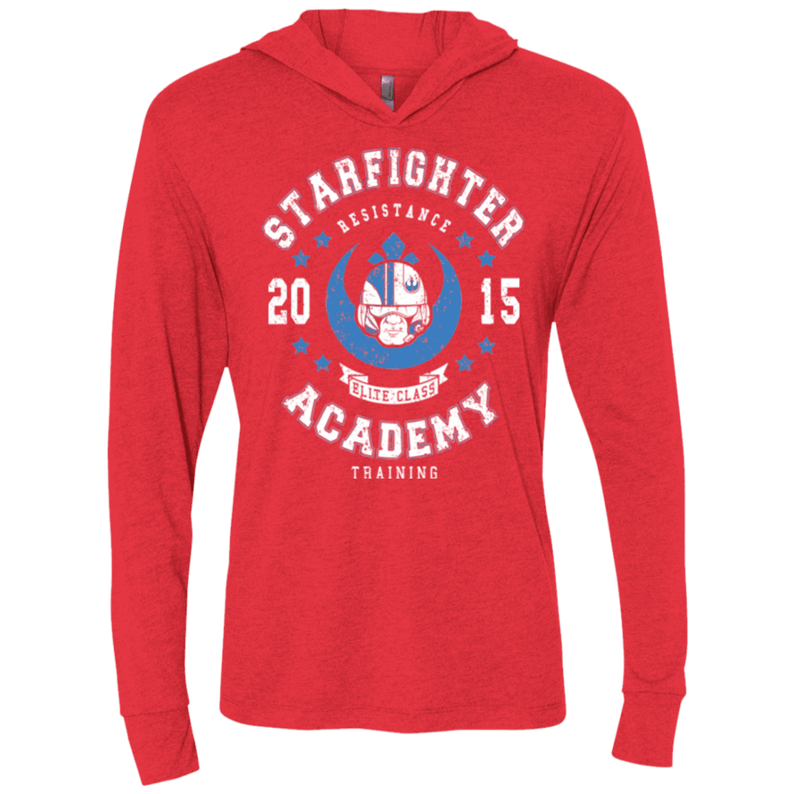 T-Shirts Vintage Red / X-Small Starfighter Academy 15 Triblend Long Sleeve Hoodie Tee