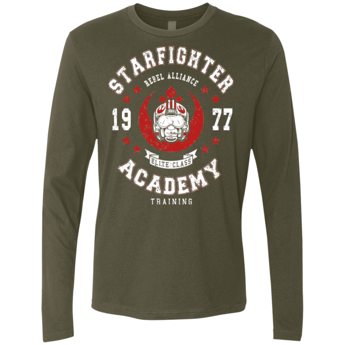 T-Shirts Military Green / Small Starfighter Academy 77 Men's Premium Long Sleeve