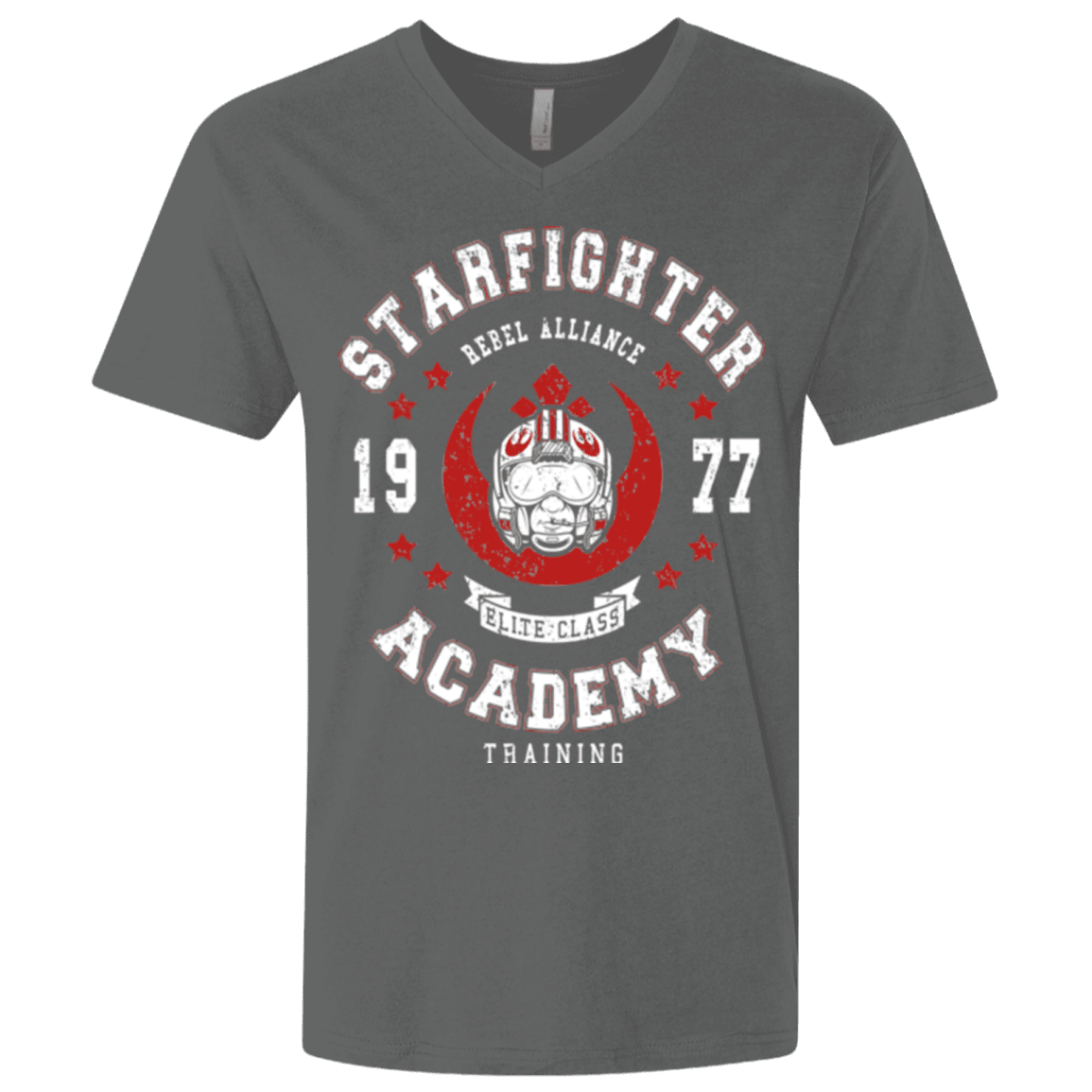 T-Shirts Heavy Metal / X-Small Starfighter Academy 77 Men's Premium V-Neck