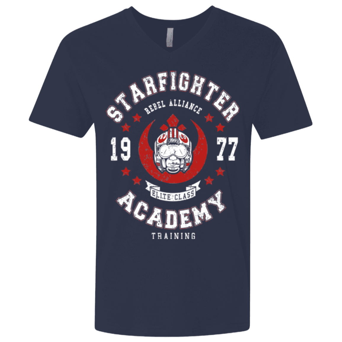 T-Shirts Midnight Navy / X-Small Starfighter Academy 77 Men's Premium V-Neck
