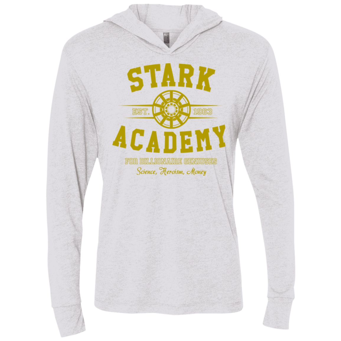 T-Shirts Heather White / X-Small Stark Academy Triblend Long Sleeve Hoodie Tee