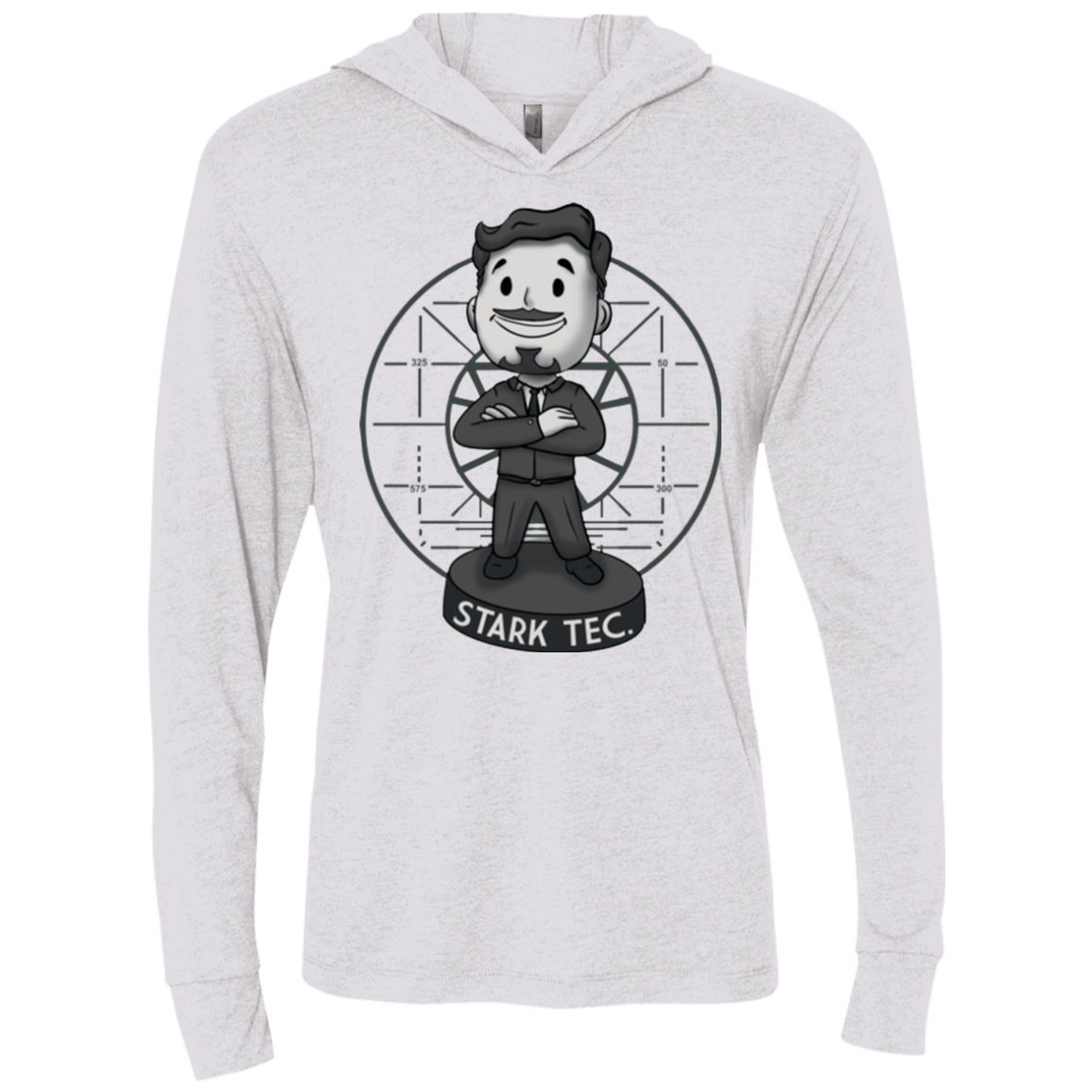 T-Shirts Heather White / X-Small Stark boy Triblend Long Sleeve Hoodie Tee