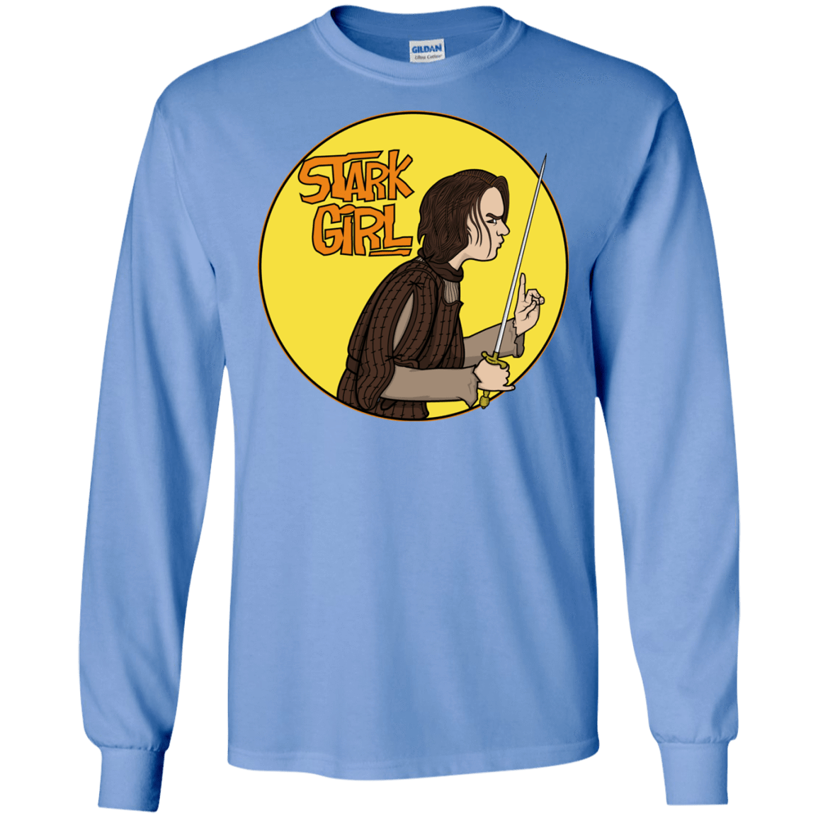 T-Shirts Carolina Blue / S Stark girl Men's Long Sleeve T-Shirt