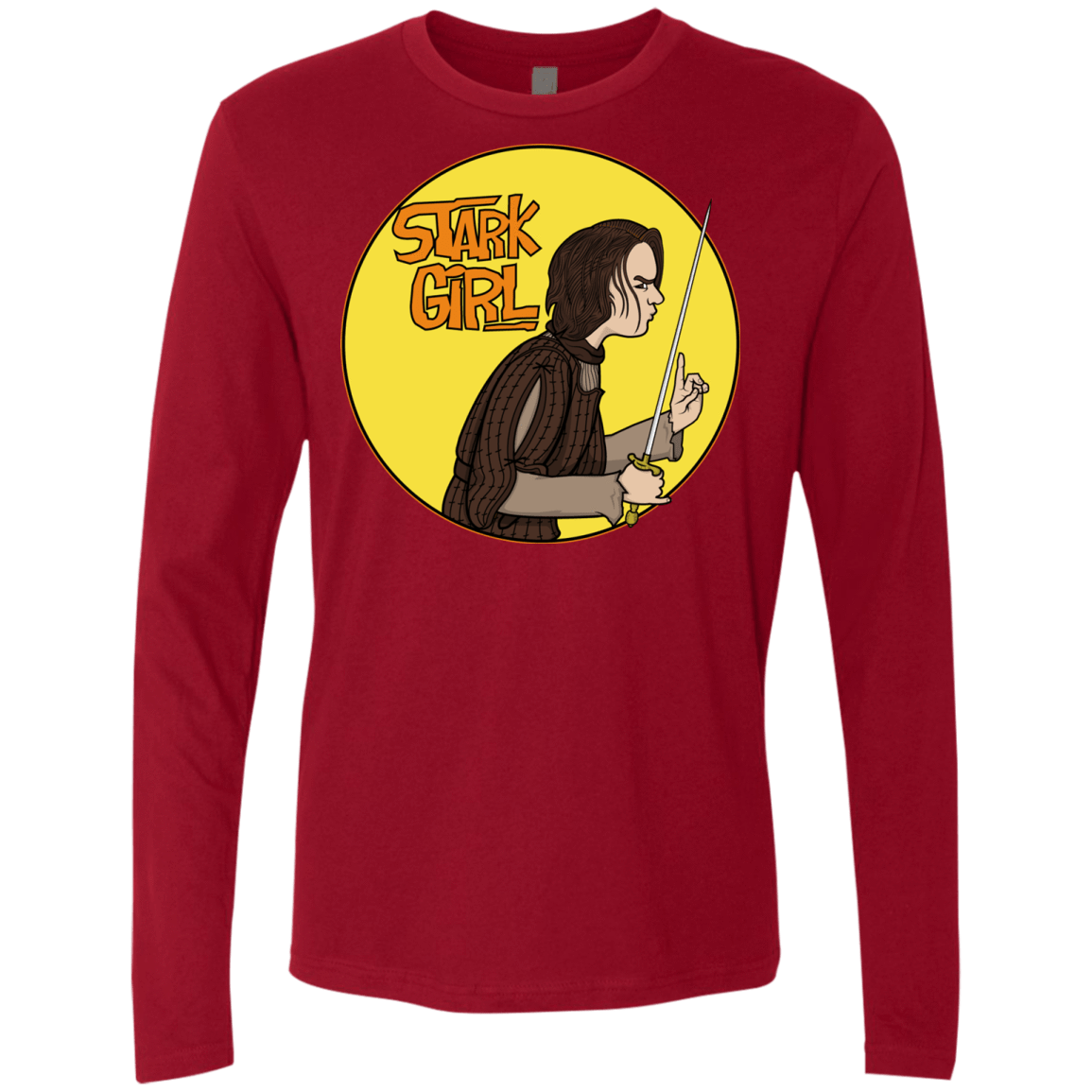 T-Shirts Cardinal / S Stark girl Men's Premium Long Sleeve