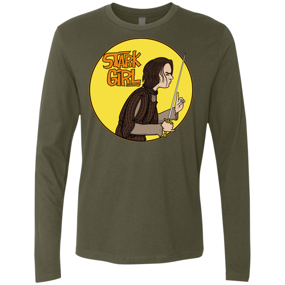 T-Shirts Military Green / S Stark girl Men's Premium Long Sleeve