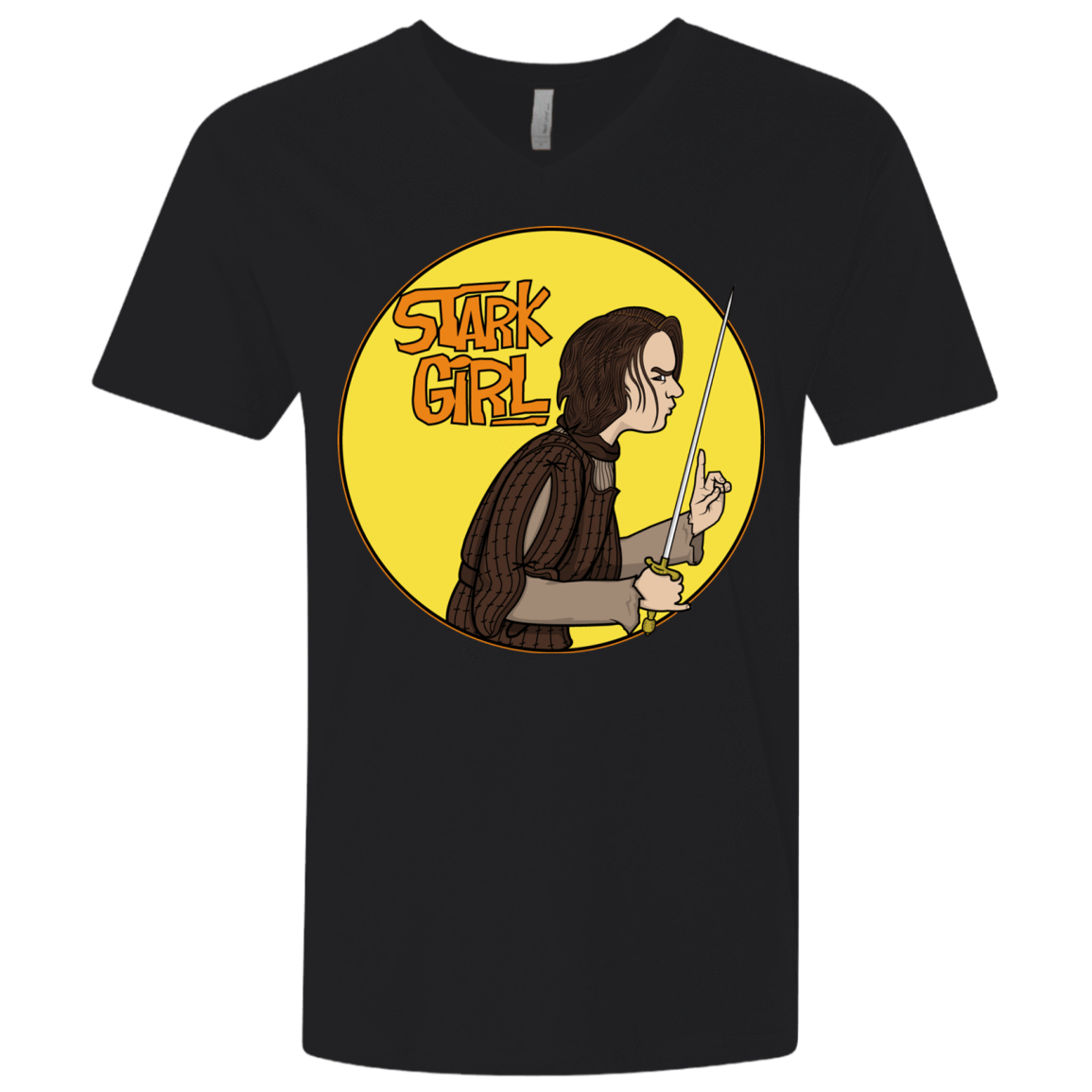 T-Shirts Black / X-Small Stark girl Men's Premium V-Neck