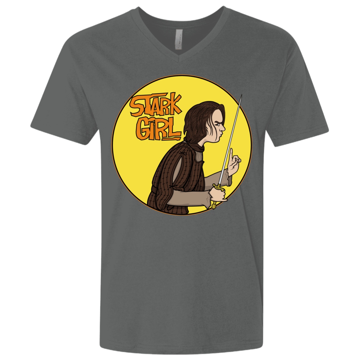 T-Shirts Heavy Metal / X-Small Stark girl Men's Premium V-Neck