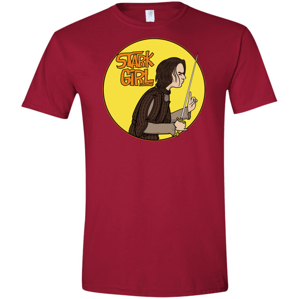 T-Shirts Cardinal Red / S Stark girl Men's Semi-Fitted Softstyle