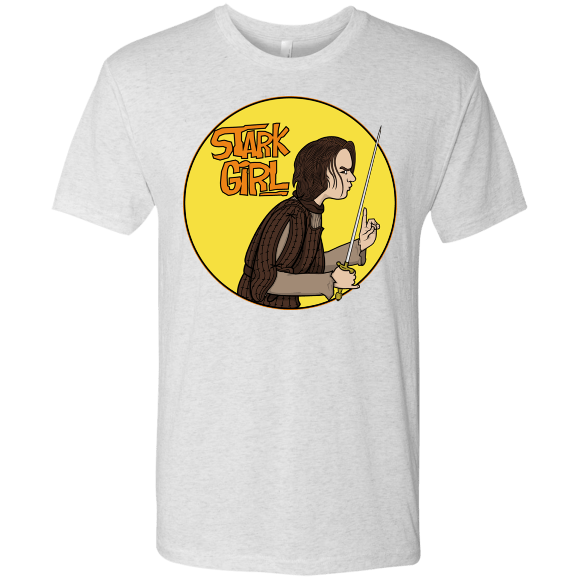 T-Shirts Heather White / S Stark girl Men's Triblend T-Shirt