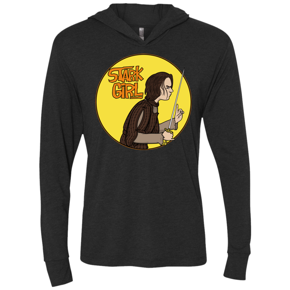 T-Shirts Vintage Black / X-Small Stark girl Triblend Long Sleeve Hoodie Tee