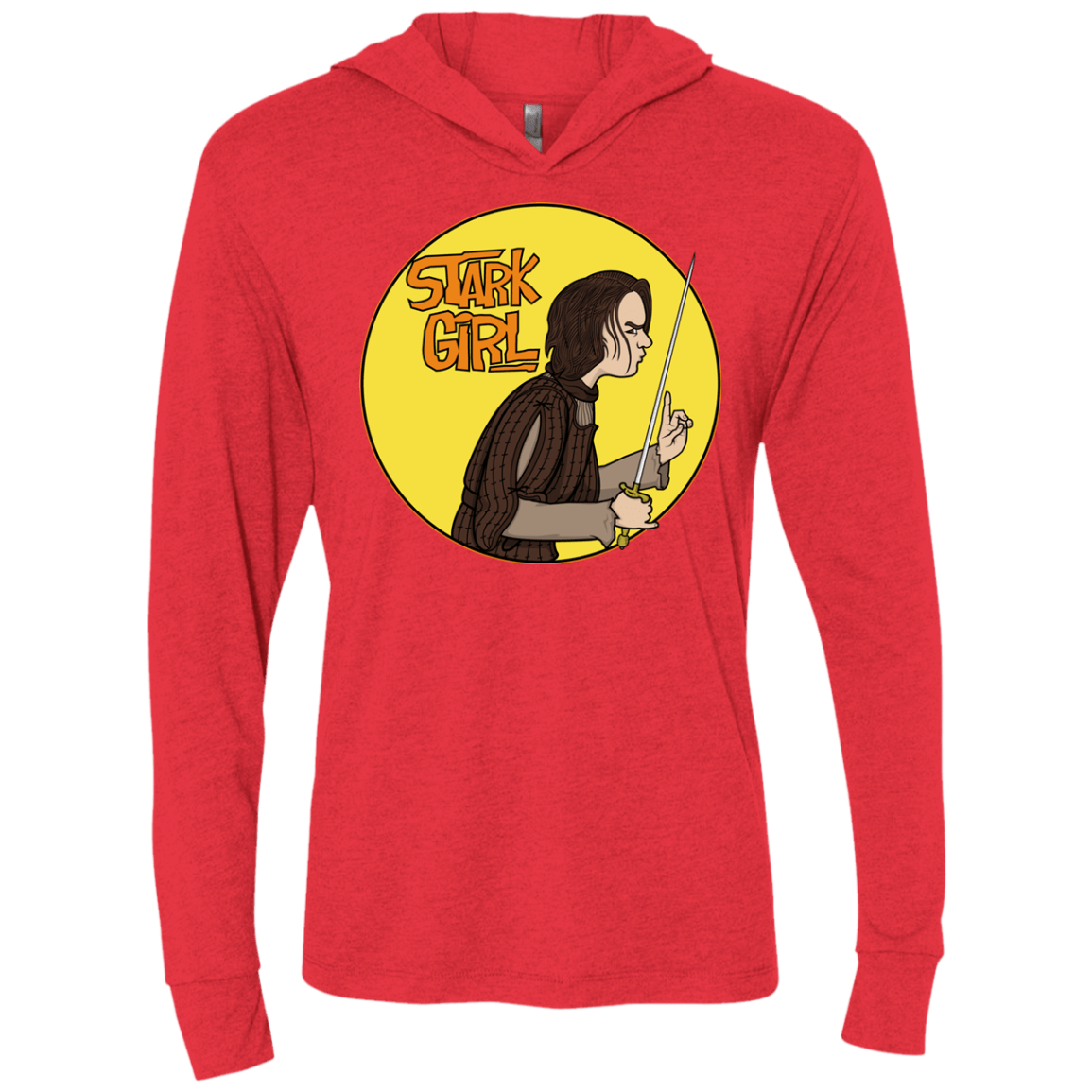 T-Shirts Vintage Red / X-Small Stark girl Triblend Long Sleeve Hoodie Tee