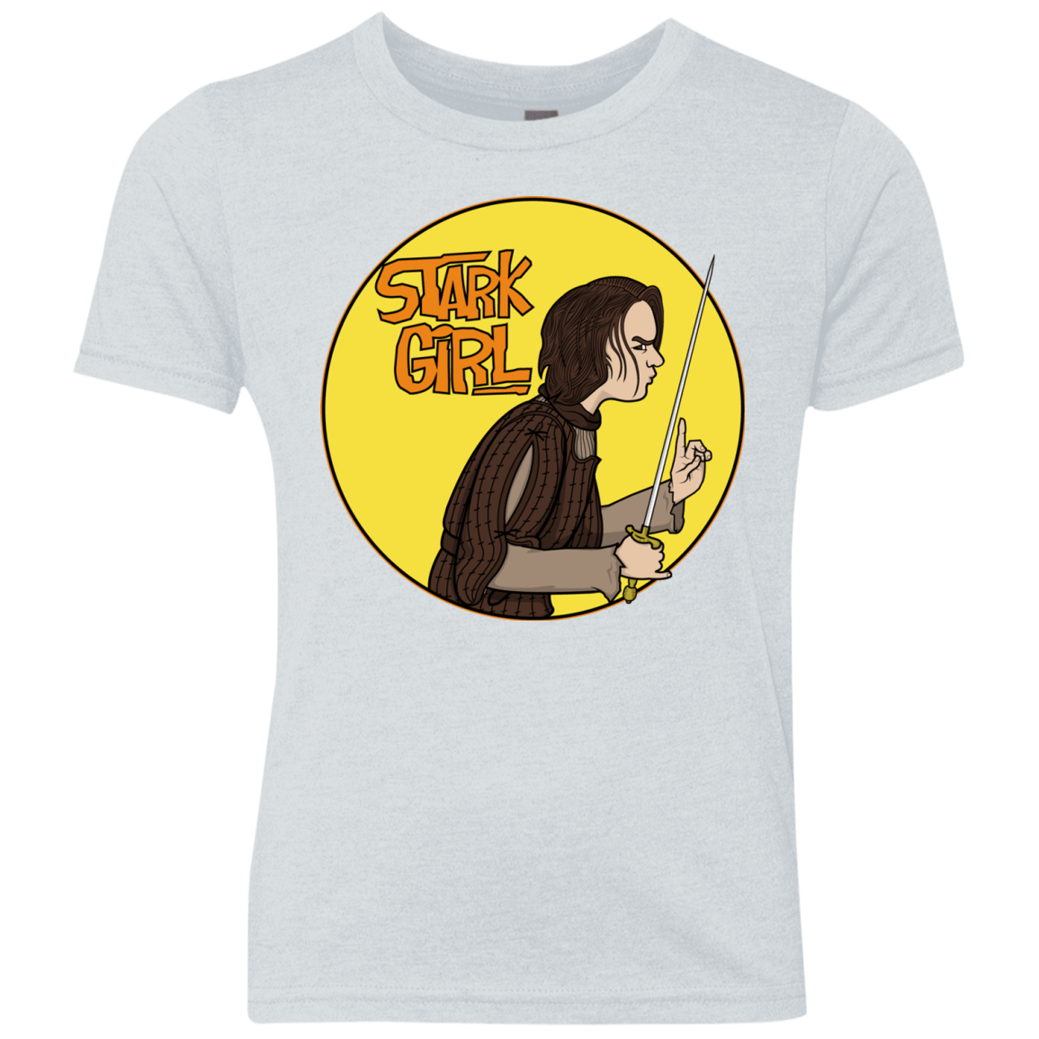 T-Shirts Heather White / YXS Stark girl Youth Triblend T-Shirt