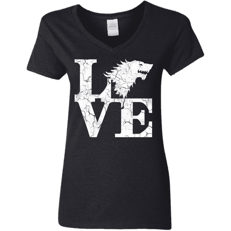 T-Shirts Black / S Stark Love Women's V-Neck T-Shirt