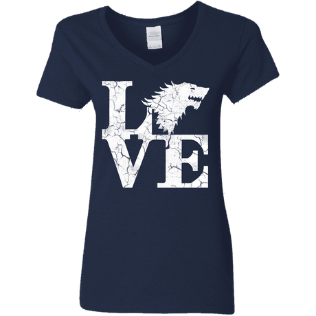 T-Shirts Navy / S Stark Love Women's V-Neck T-Shirt