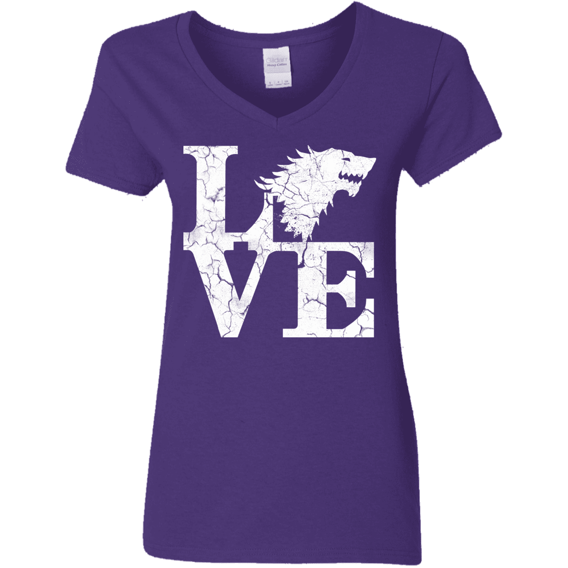 T-Shirts Purple / S Stark Love Women's V-Neck T-Shirt