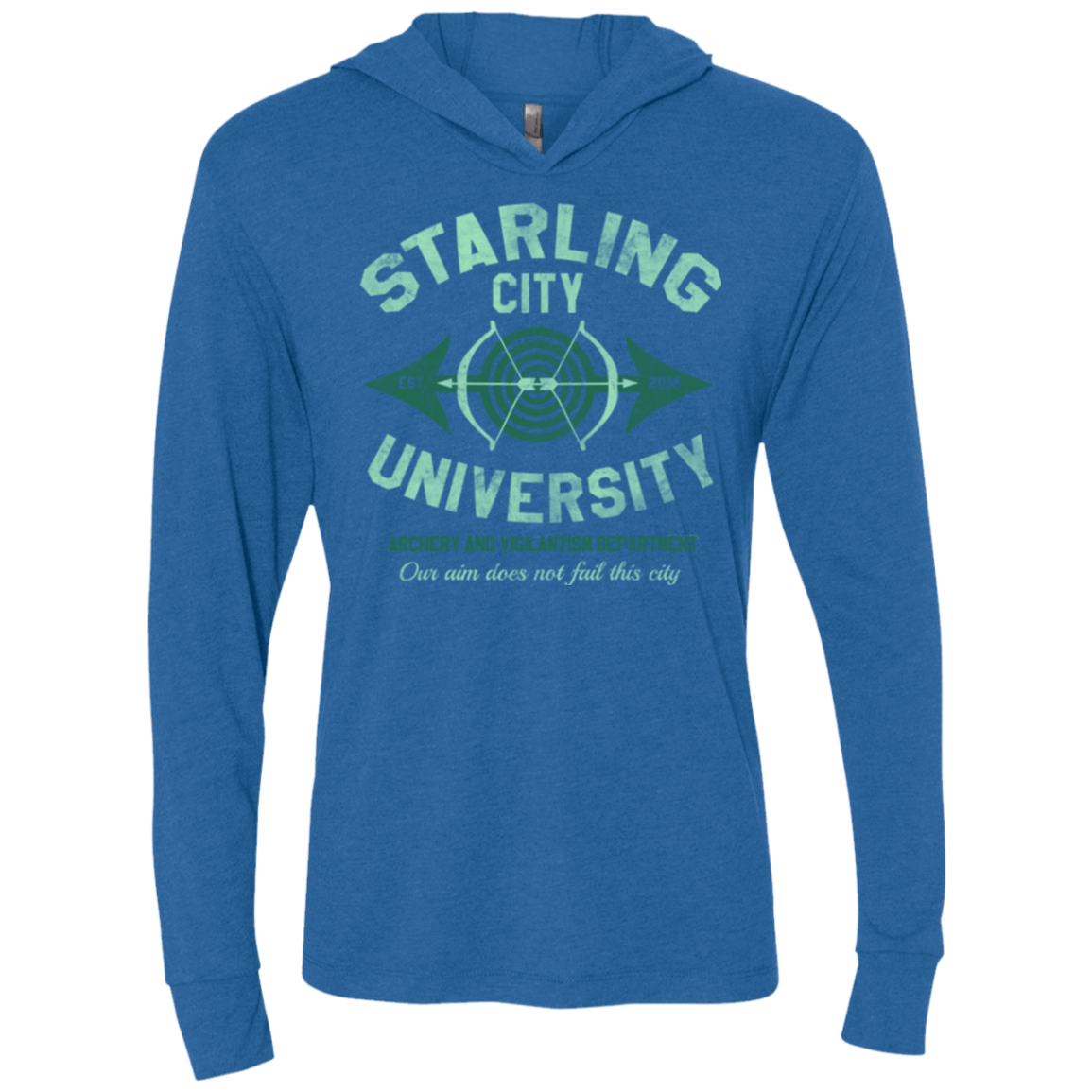 T-Shirts Vintage Royal / X-Small Starling City U Triblend Long Sleeve Hoodie Tee