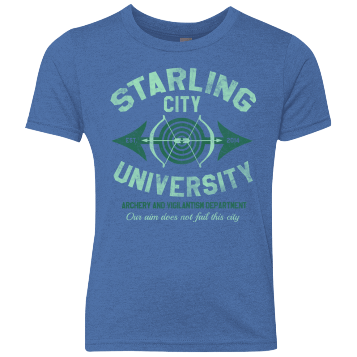 T-Shirts Vintage Royal / YXS Starling City U Youth Triblend T-Shirt