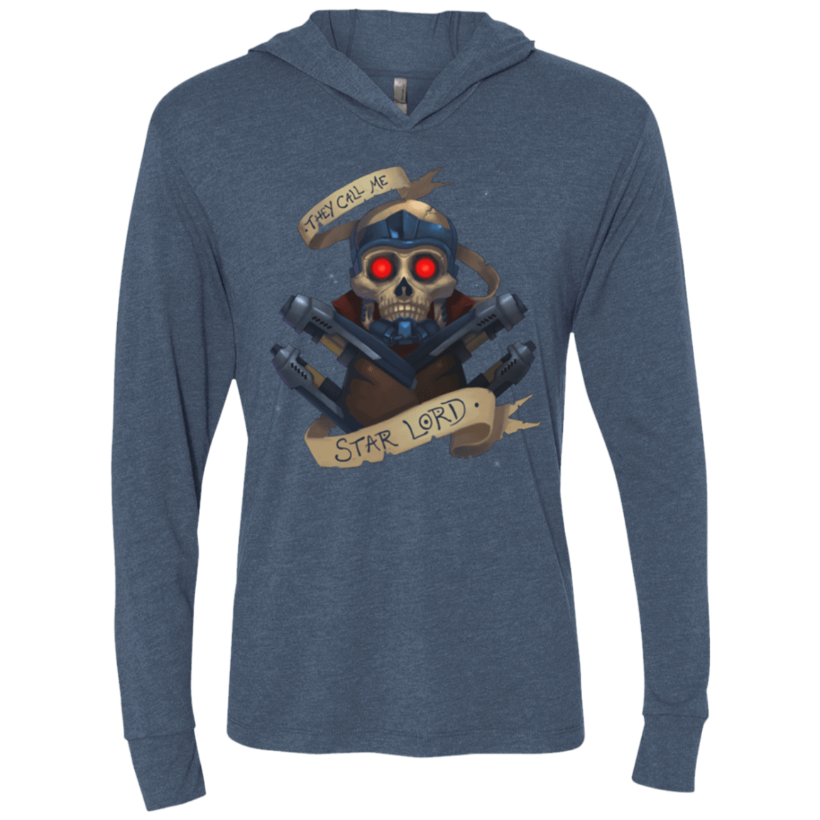 T-Shirts Indigo / X-Small Starlord Triblend Long Sleeve Hoodie Tee