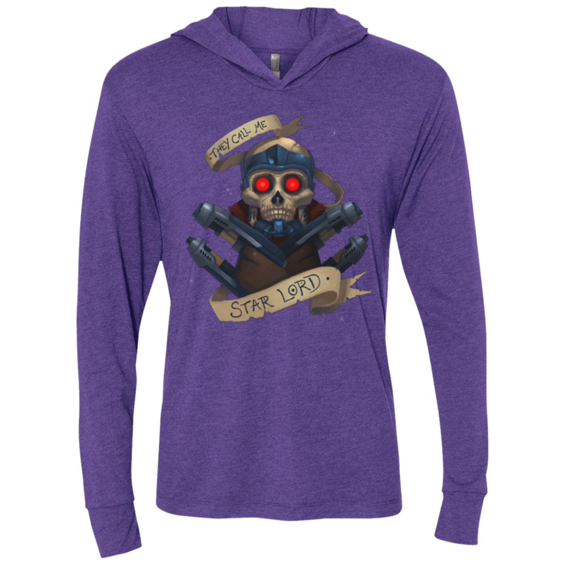 T-Shirts Starlord Triblend Long Sleeve Hoodie Tee