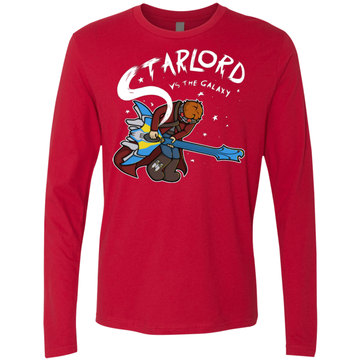T-Shirts Red / Small Starlord vs The Galaxy Men's Premium Long Sleeve