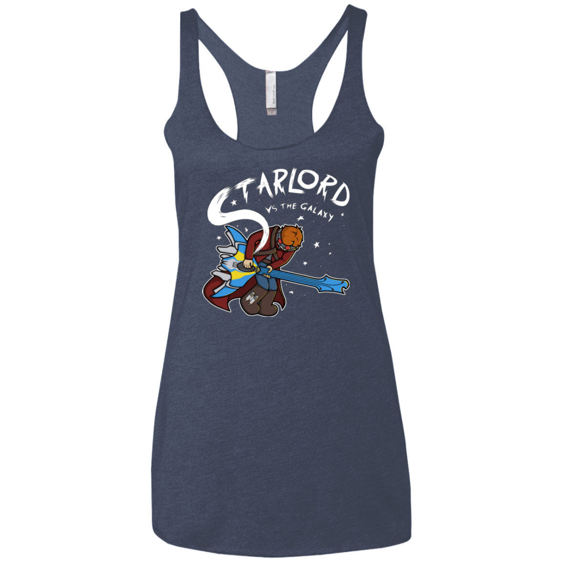 T-Shirts Vintage Navy / X-Small Starlord vs The Galaxy Women's Triblend Racerback Tank