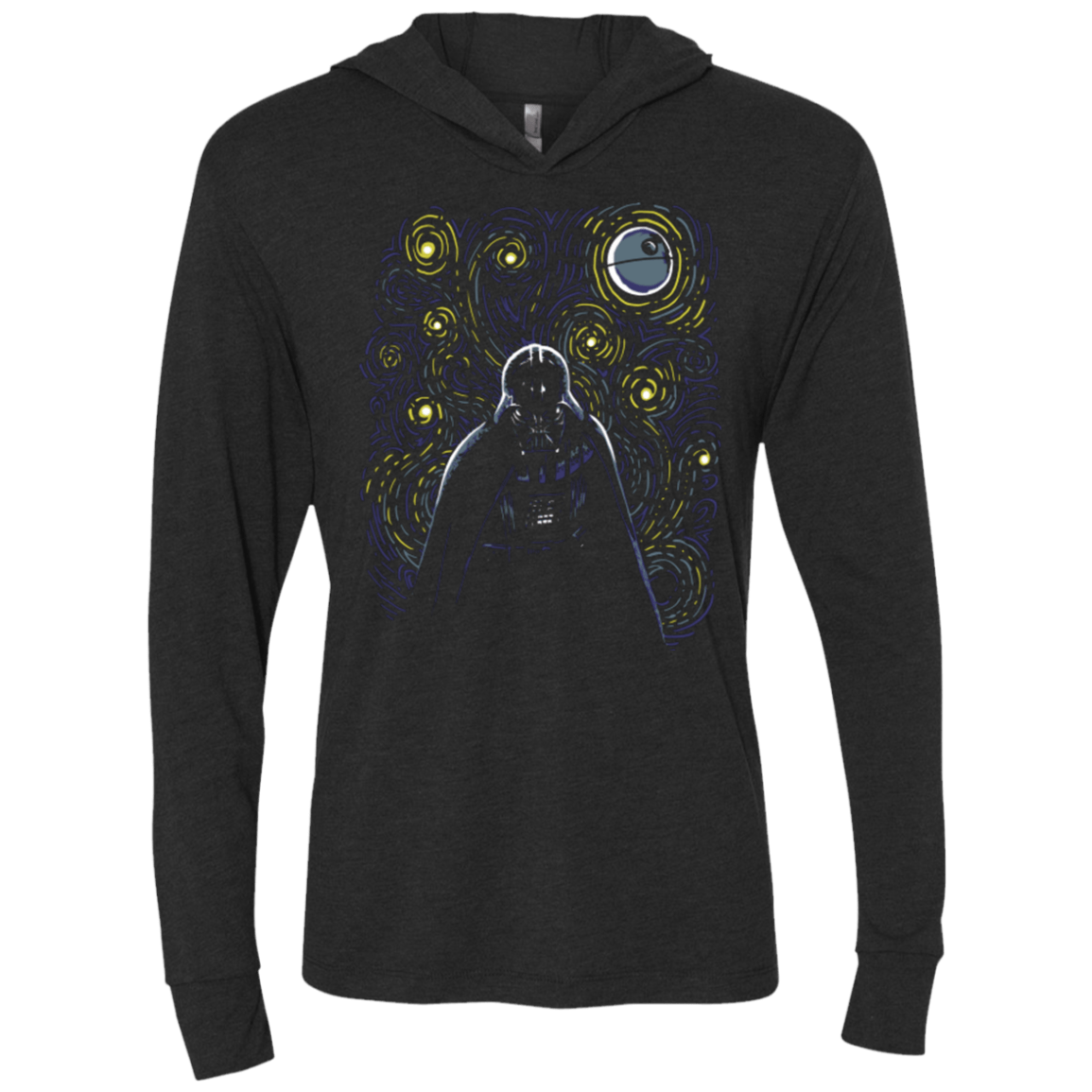 T-Shirts Vintage Black / X-Small Starry Dark Side Triblend Long Sleeve Hoodie Tee