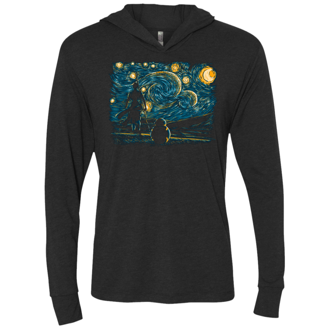 T-Shirts Vintage Black / X-Small Starry Desert Triblend Long Sleeve Hoodie Tee