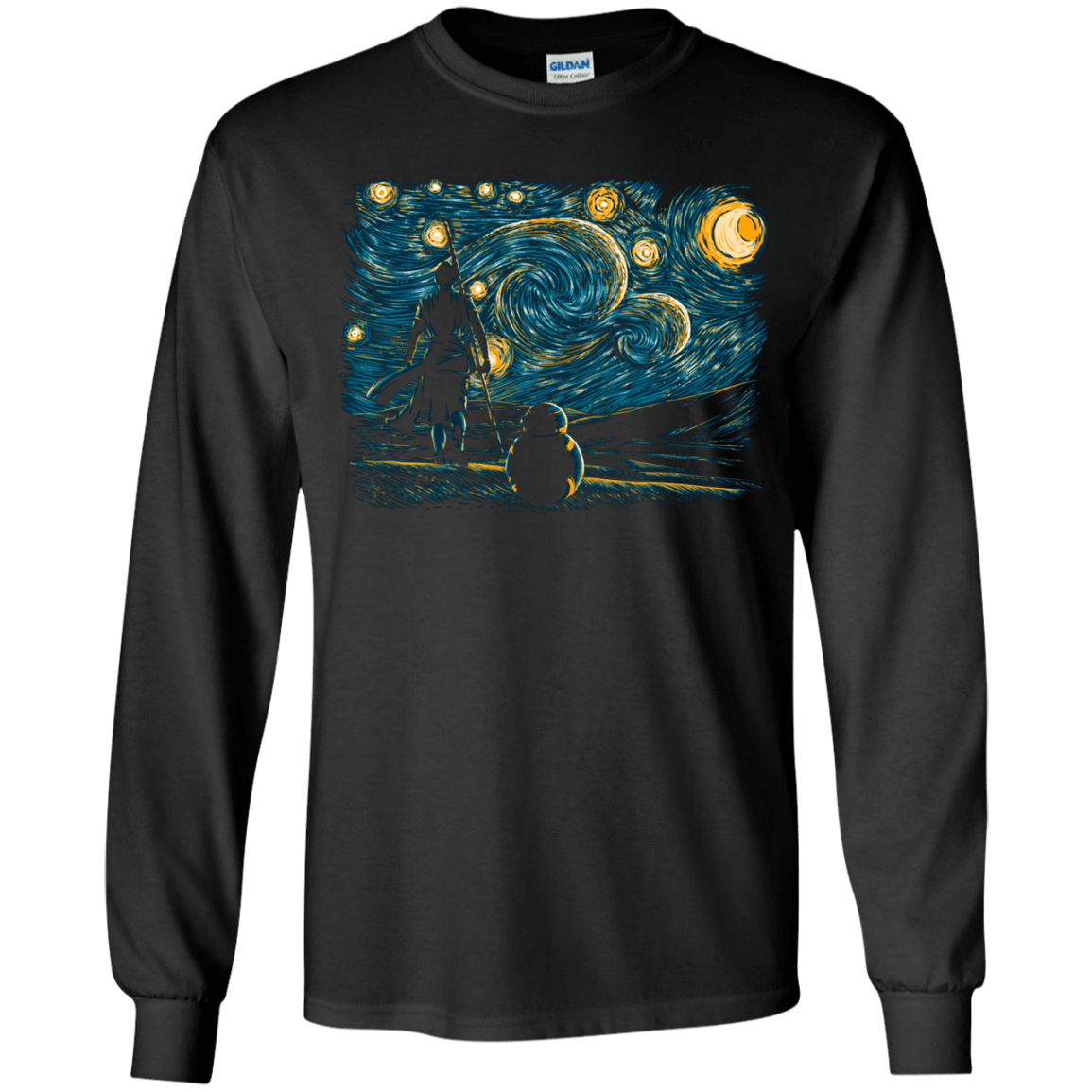 T-Shirts Black / YS Starry Desert Youth Long Sleeve T-Shirt