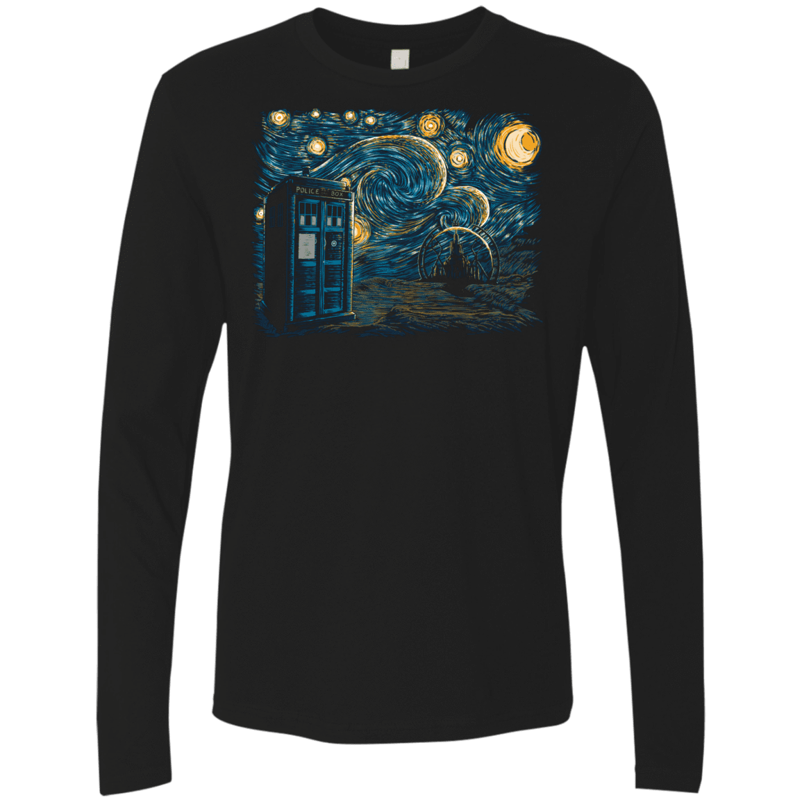 T-Shirts Black / Small Starry Gallifrey Men's Premium Long Sleeve