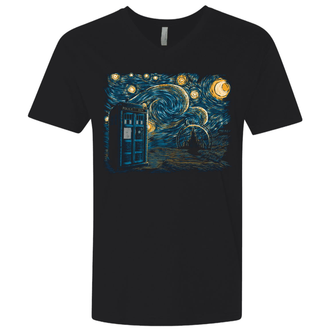 T-Shirts Black / X-Small Starry Gallifrey Men's Premium V-Neck