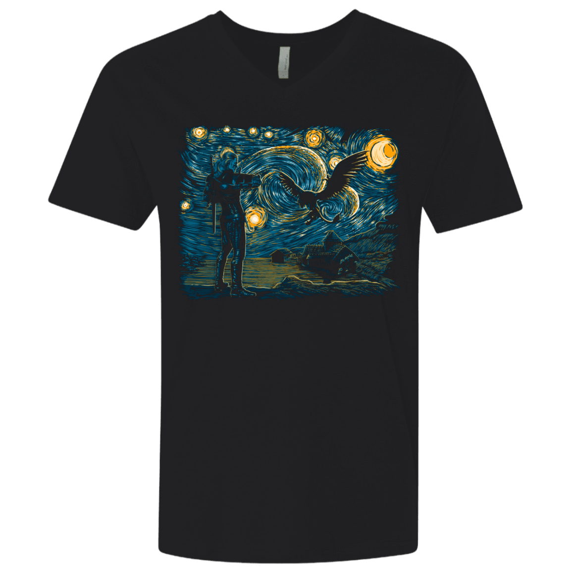 T-Shirts Black / X-Small Starry Hunt Men's Premium V-Neck