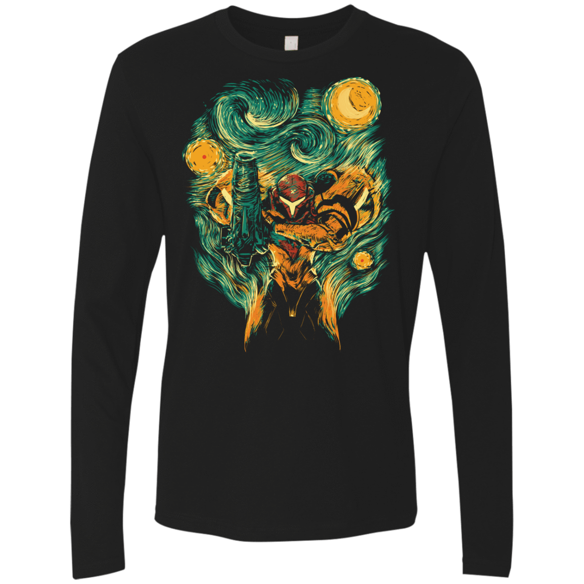 T-Shirts Black / S Starry Hunter Men's Premium Long Sleeve