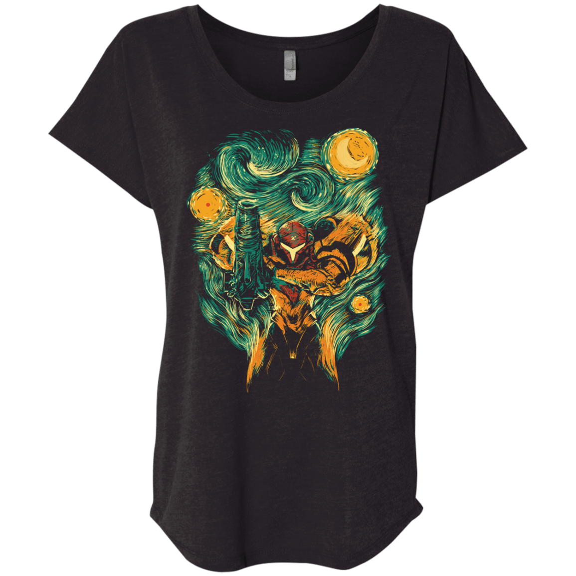 T-Shirts Vintage Black / X-Small Starry Hunter Triblend Dolman Sleeve