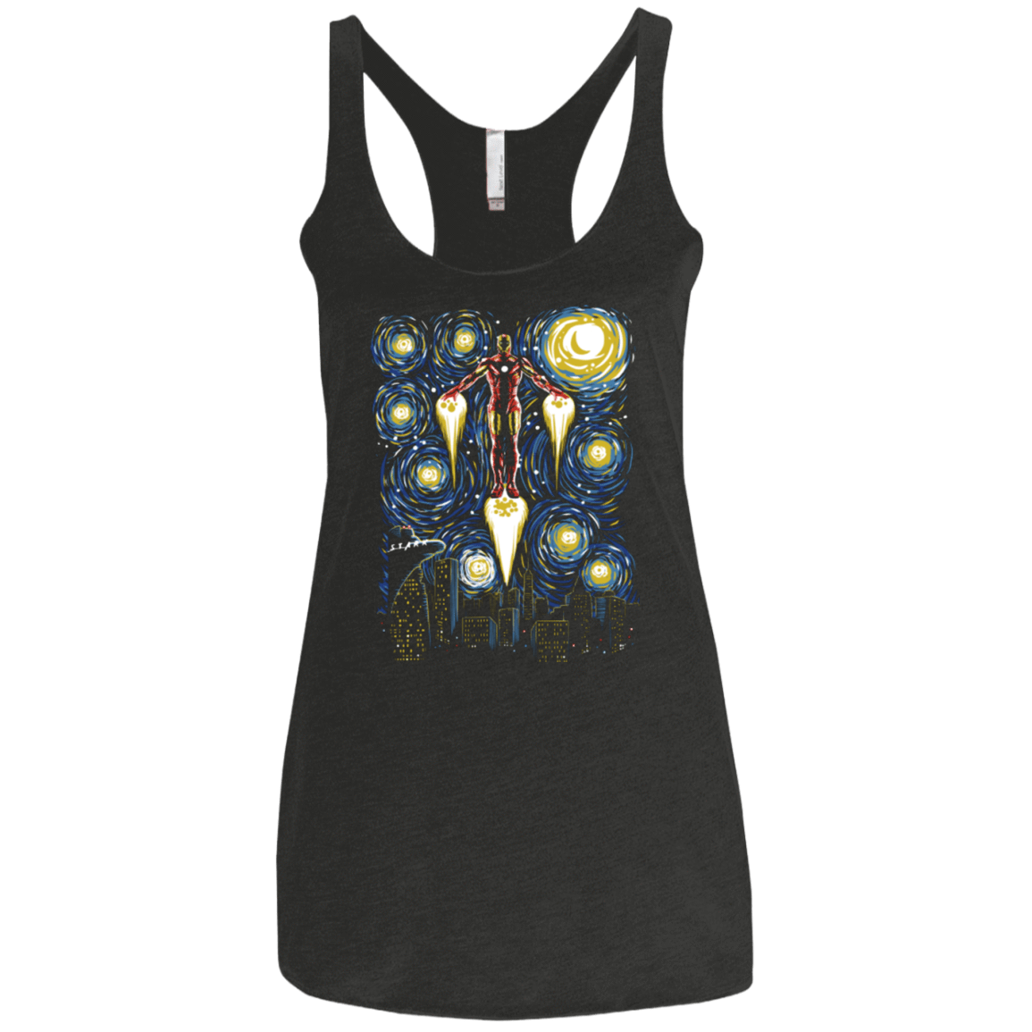 T-Shirts Vintage Black / X-Small Starry Iron Women's Triblend Racerback Tank