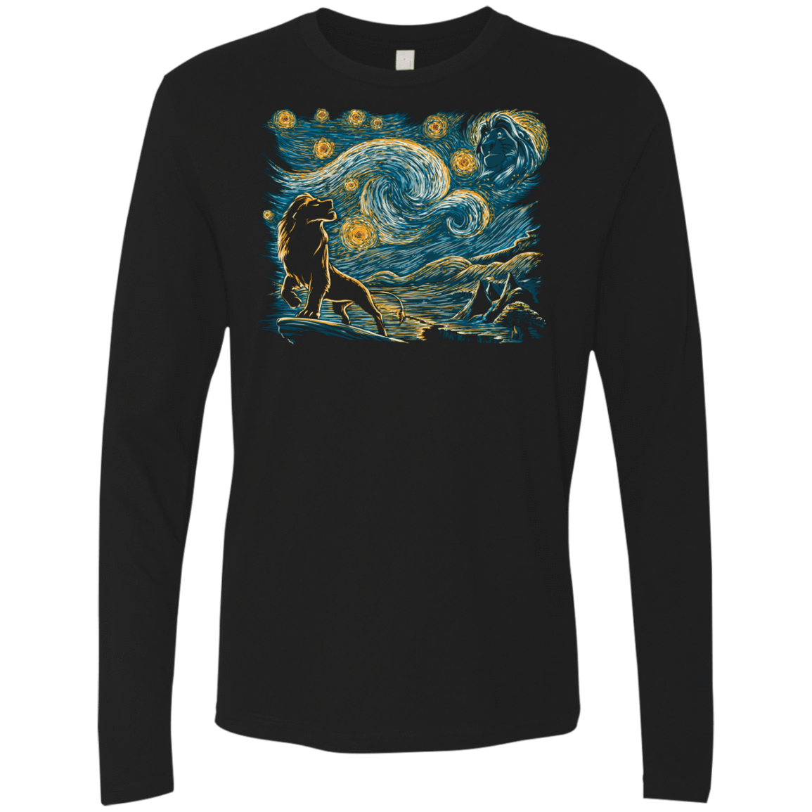T-Shirts Black / S Starry King Men's Premium Long Sleeve