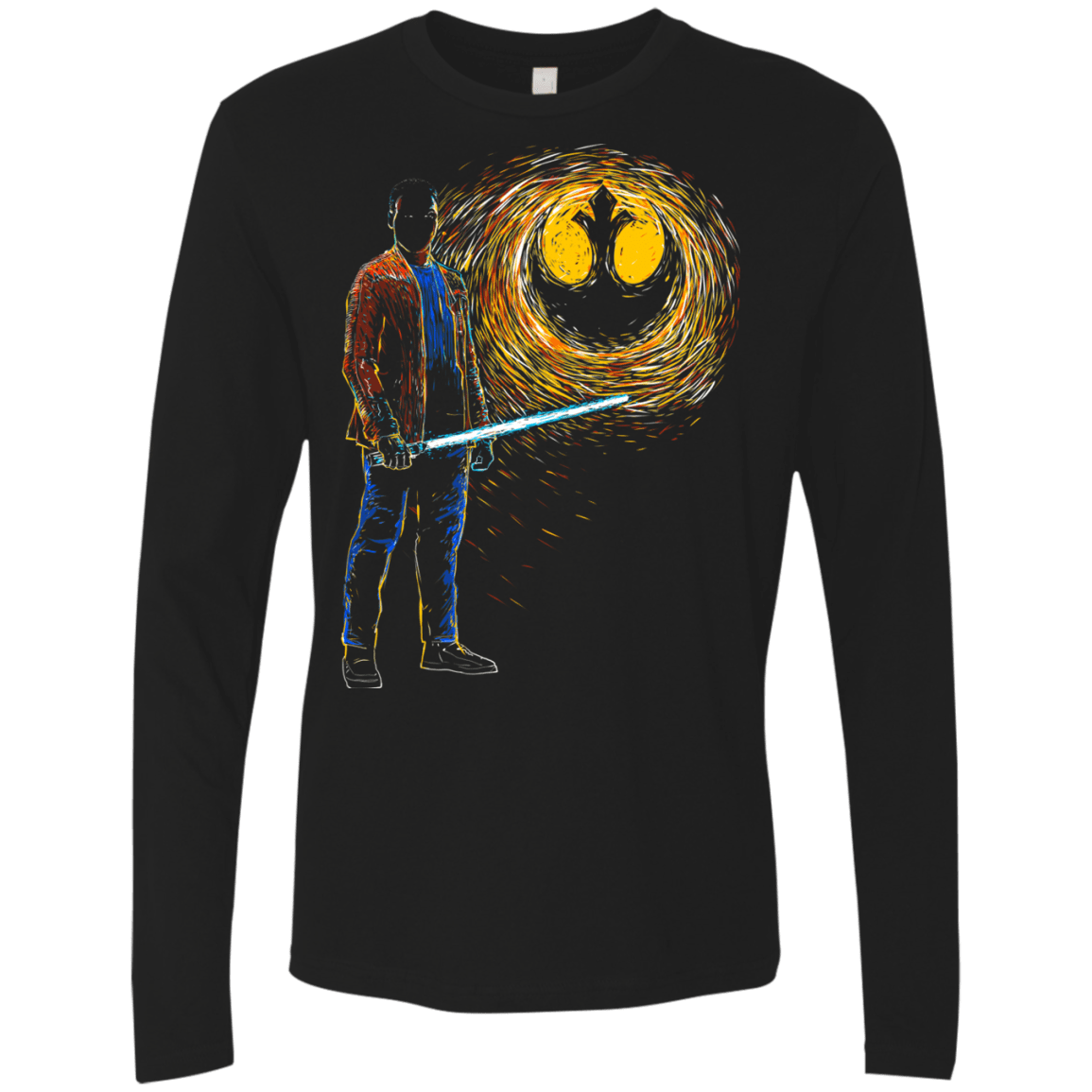 T-Shirts Black / Small Starry knights Finn Men's Premium Long Sleeve