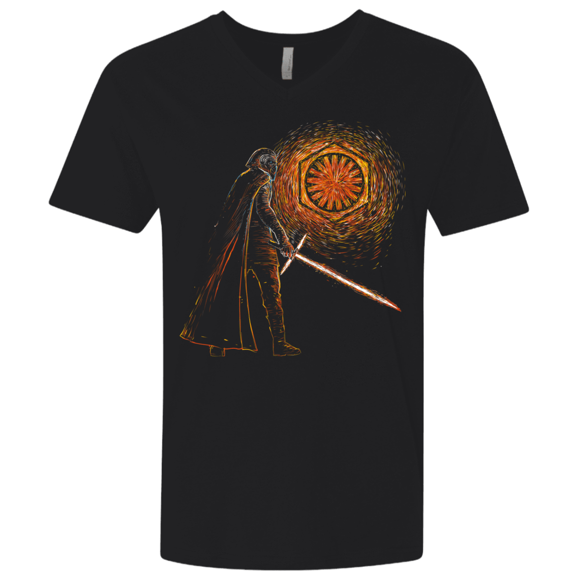 T-Shirts Black / X-Small Starry knights Kylo Men's Premium V-Neck