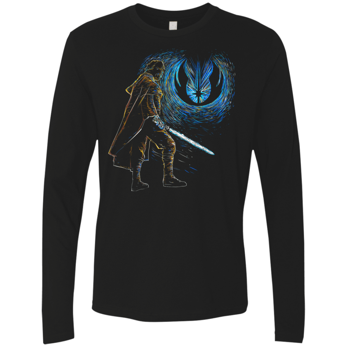 T-Shirts Black / Small Starry knights Luke Men's Premium Long Sleeve
