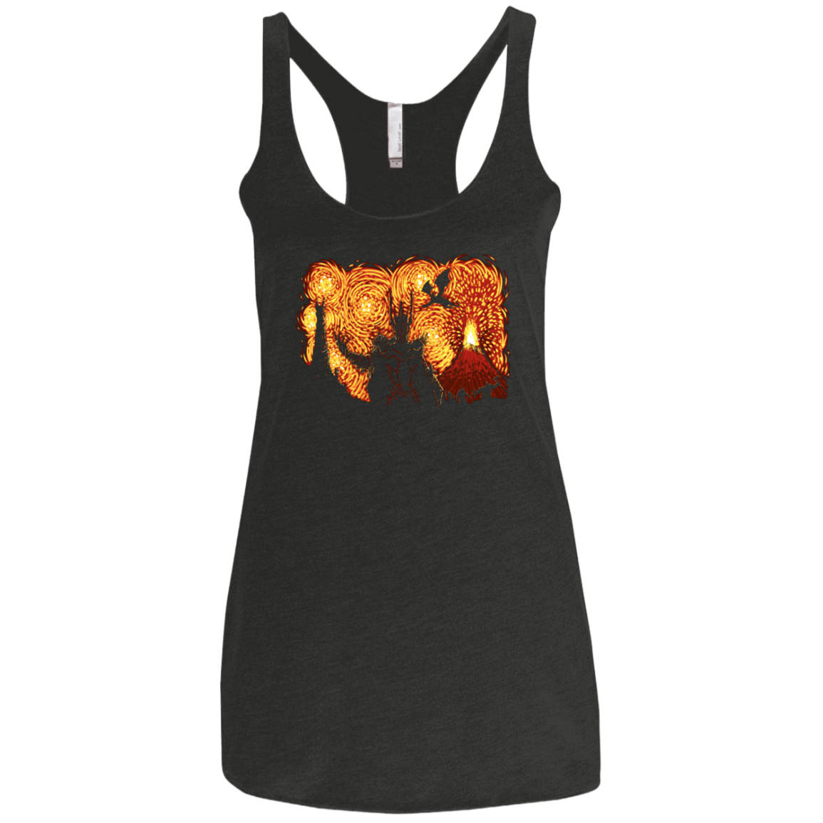 T-Shirts Vintage Black / X-Small Starry Middle Earth Women's Triblend Racerback Tank