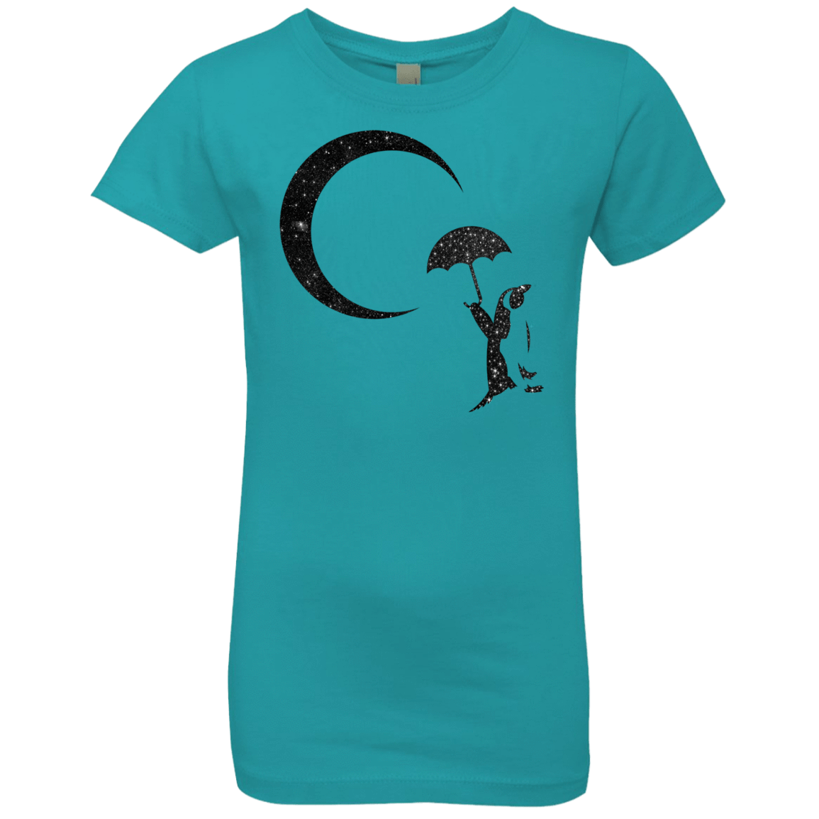 T-Shirts Tahiti Blue / YXS Starry Penquin Girls Premium T-Shirt
