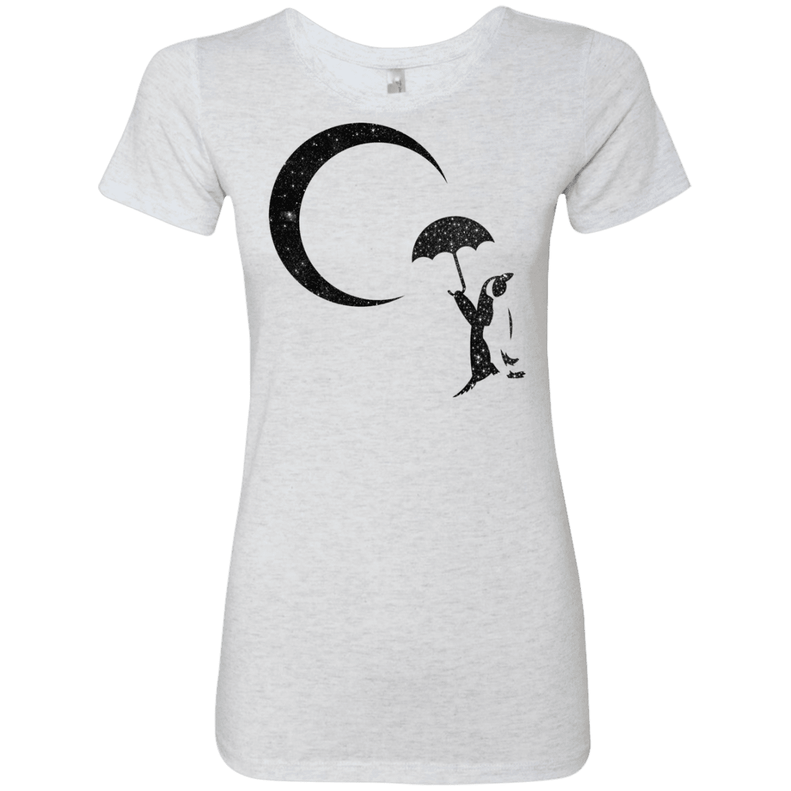 T-Shirts Heather White / S Starry Penquin Women's Triblend T-Shirt