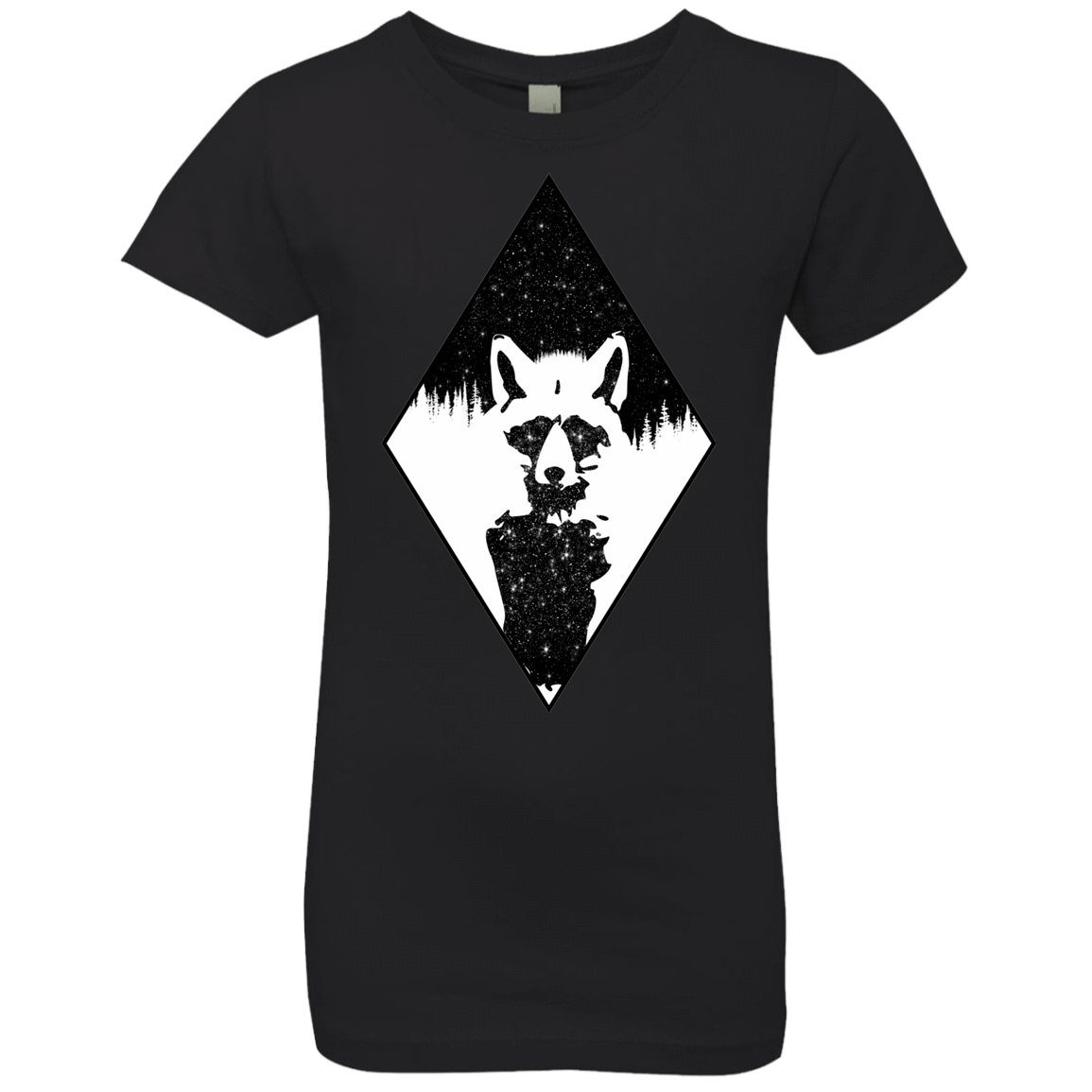 T-Shirts Black / YXS Starry Raccoon Girls Premium T-Shirt