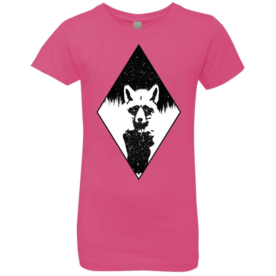 T-Shirts Hot Pink / YXS Starry Raccoon Girls Premium T-Shirt