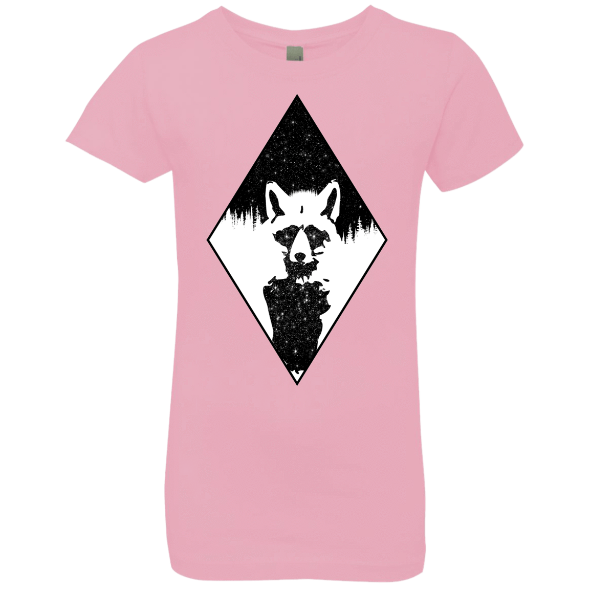 T-Shirts Light Pink / YXS Starry Raccoon Girls Premium T-Shirt