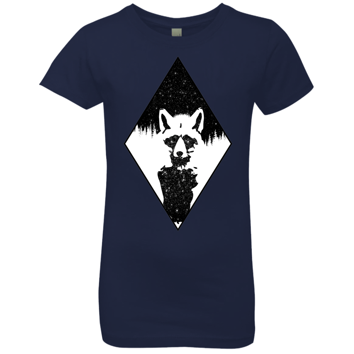 T-Shirts Midnight Navy / YXS Starry Raccoon Girls Premium T-Shirt